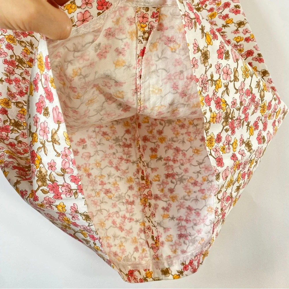 The Weekender Vintage Floral Cotton A-Line Skirt Size XXS Dainty Cottagecore